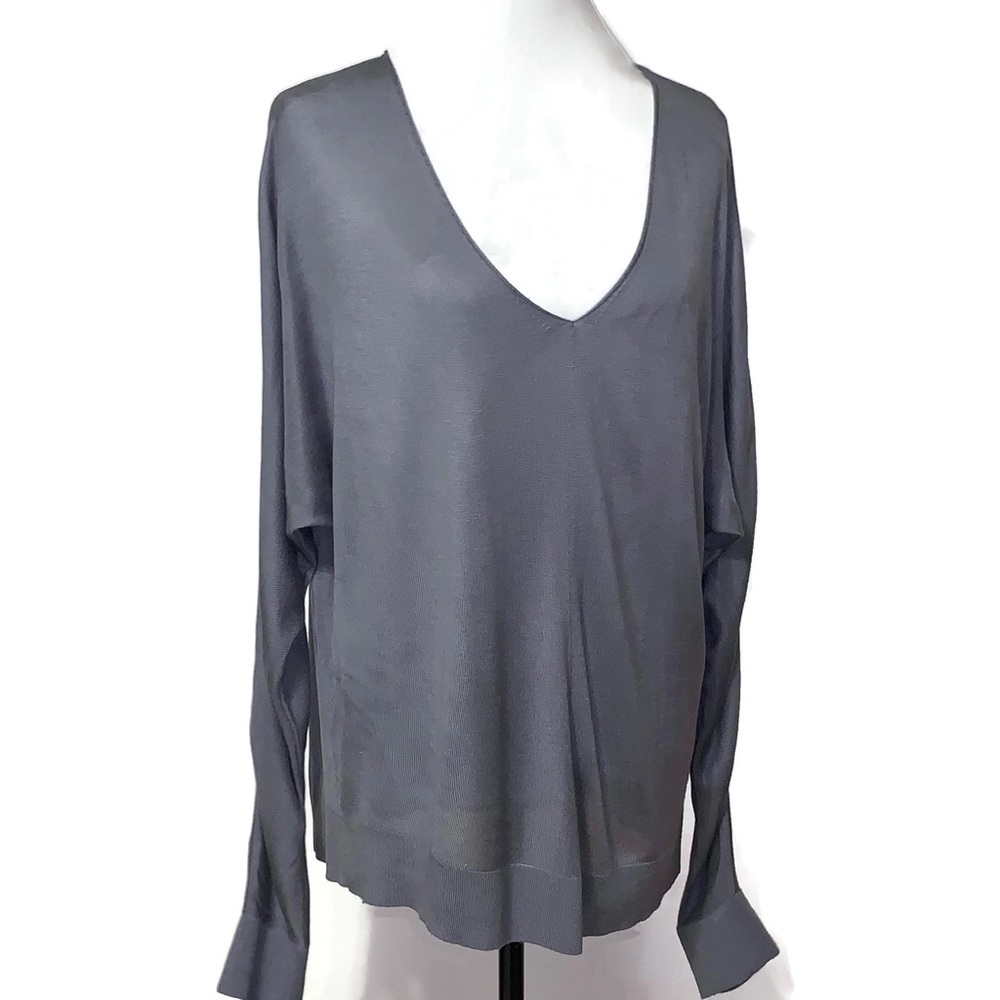 H&M Basic Lightweight Sweater Lt Blue Medium EUC